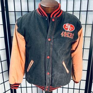 Stadium Apparel San Francisco 49ers Vintage Cotton Varsity Jacket